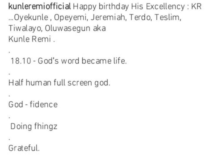 
On His 36th Birthday, Actor Kunle Remi Declares, “Half Human, Full-Screen God.” 